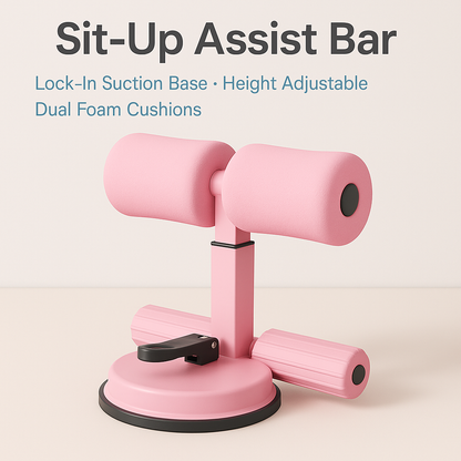 Sit-Up Assistant for Home Fitness with Suction Fixation